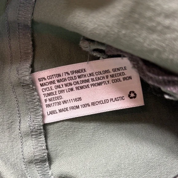 a new day Sage Green Side Zip Chinos Pants Spring Size 10 - Picture 3 of 11